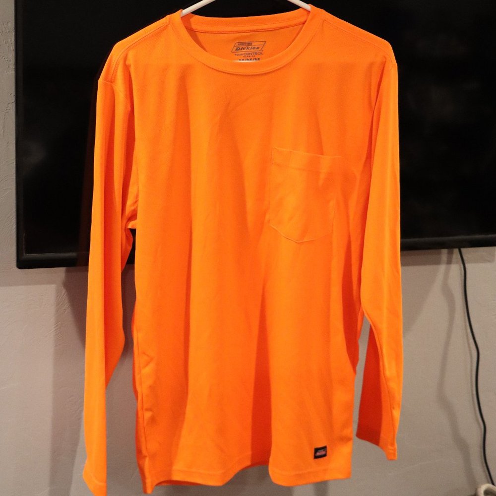 Orange DICKIES Temp CONTROL Long Sleeve SIZE MEDIUM